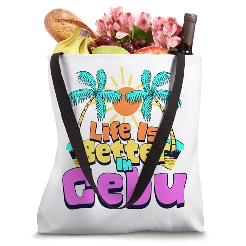 Bolso tote Life Is Better In Cebu miniatura 4