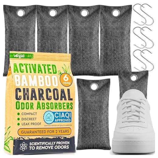 Activated Charcoal Shoe Odor Elimination Bags. Remove Strong Odors in Car, Closet, Basement. 6 Activated Charcoal Bags Odor Absorbers for Home. Bamboo Charcoals Air Purifying Bag Charcoals Deodorizer