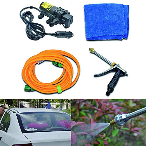 MACHSWON Car Portable Pressure Electric Pressure Washer Power Pump Wash kit 12V 80W Water Pump Nozzle Spray for Home Garden Vehicles pet Cleaning