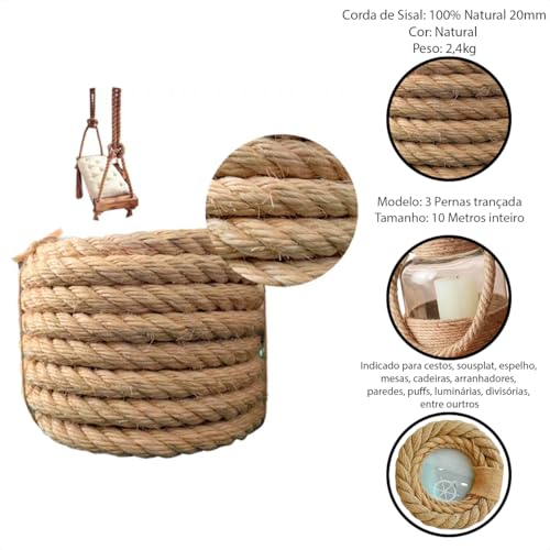 CORDA DE SISAL LASIS 20MM 10M