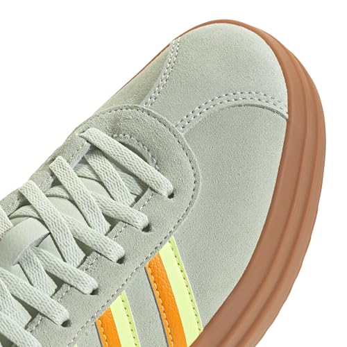 Image of adidas Womens Vl Court Bold Lace Up Sneakers Shoes Casual - Pink