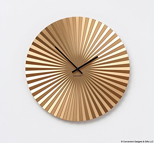 Karlsson Horloge Murale Sensu Acier Or, Ø40cm