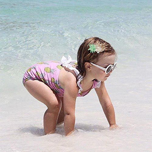 Itfabs Baby Girl Pineapple Print Bikini Ruffles Swimsuits Backless Bathing Suits For Toddler Girls (80(6-12 Months), Pink) #TOP1