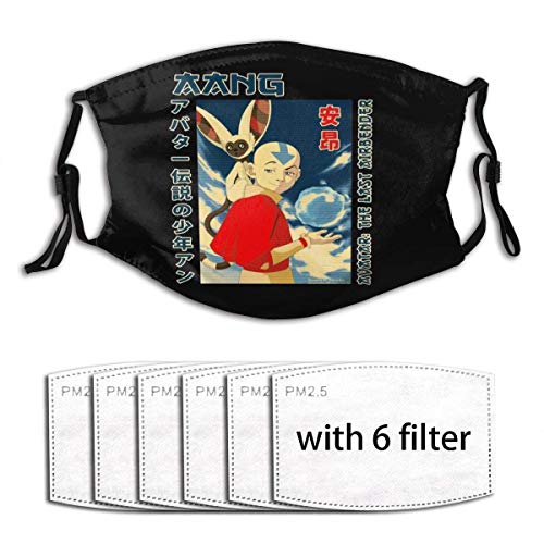 Kopie des klassischen Zuko-Avatars Der letzte Airbender Anime Arts Graphic Unisex Einstellbarer Earloop Face Mouth Anti Pollution Waschbar mit 6