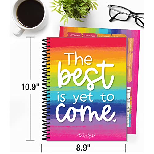 Schoolgirl-Style-Light-Bulb-Moments-Planner-8-x-11-Undated-Daily-Planner-Weekly-Planner-and-Monthly-Planner-With-Record-Organizer-and-Planner-Stickers-for-Classroom-Organization