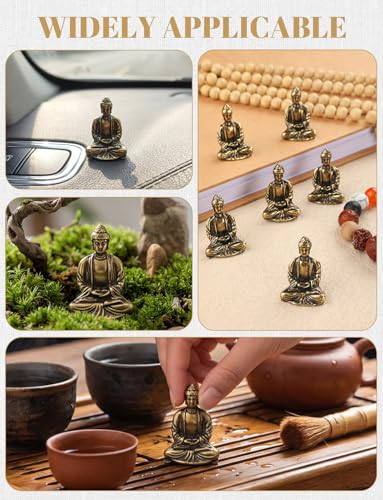 6 Mini Estatuas de Buda para Meditación y Decoración Zen miniatura 7