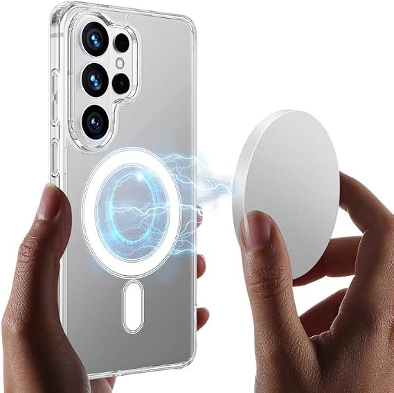 Rongep Samsung Galaxy S26 Ultra için Şeffaf Kılıf Mag-Clear Güçlü Manyetikli [MagSafe ile Uyumlu] S26 Ultra Koruyucu Sararmaya Dayanıklı Darbe Emici PC+TPU Hibrit Tasarım Samsung S26 Ultra Kılıfı