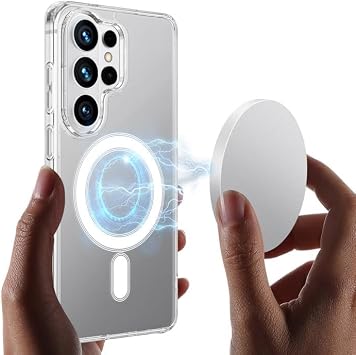 Rongep Samsung Galaxy S26 Ultra için Şeffaf Kılıf Mag-Clear Güçlü Manyetikli [MagSafe ile Uyumlu] S26 Ultra Koruyucu Sararmaya Dayanıklı Darbe Emici PC+TPU Hibrit Tasarım Samsung S26 Ultra Kılıfı
