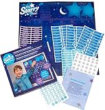 My Starry Chart - Kids Chore Chart Calendar Board for Behavior, Reward, Responsibility, Incentive & Routine at Home - Homeschool Planner Supplies with Dry Erase Reusable Stickers - Preschool Learning