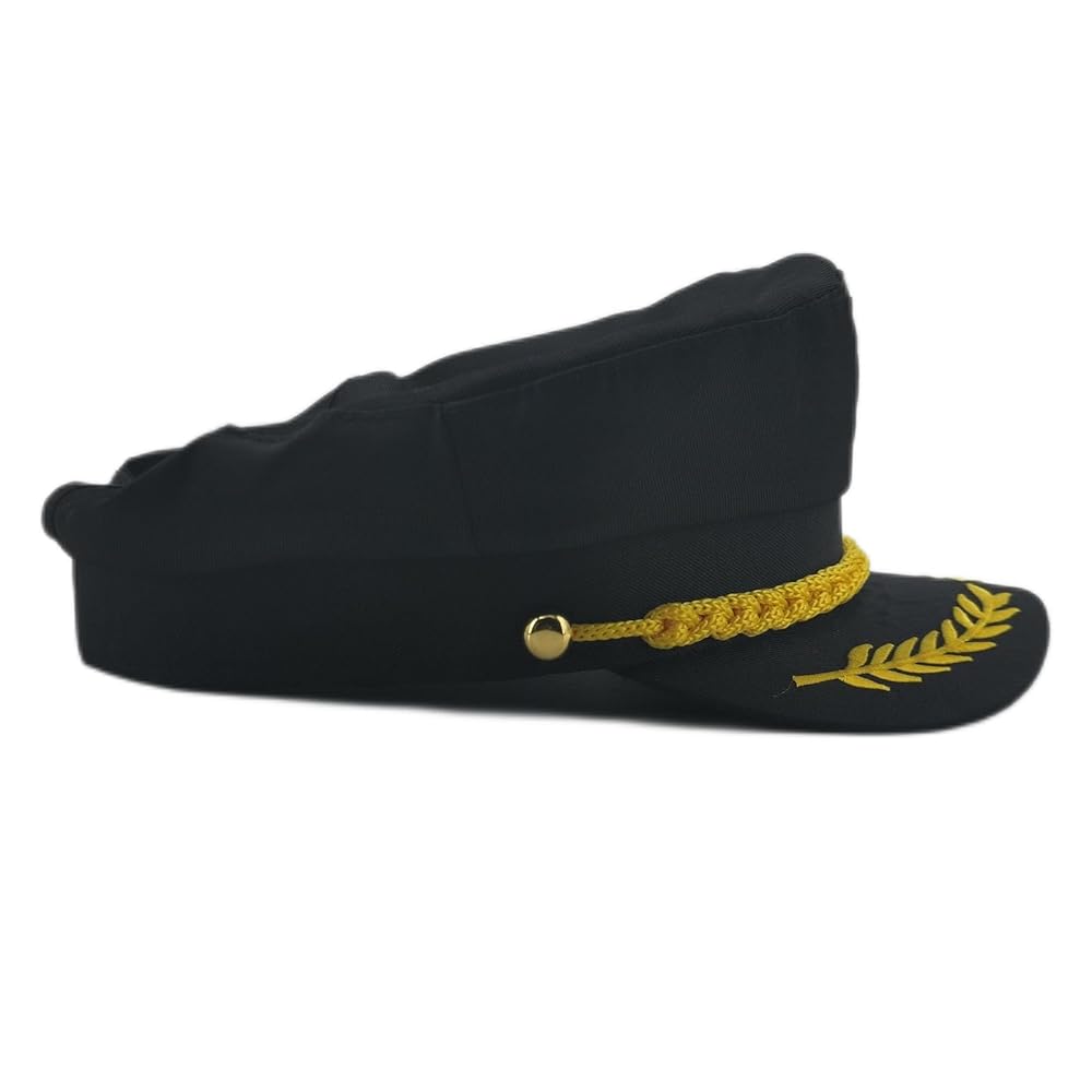 IFJJ Captain hat,Adult Sailor hat,Navy Marine Cap Adjustable