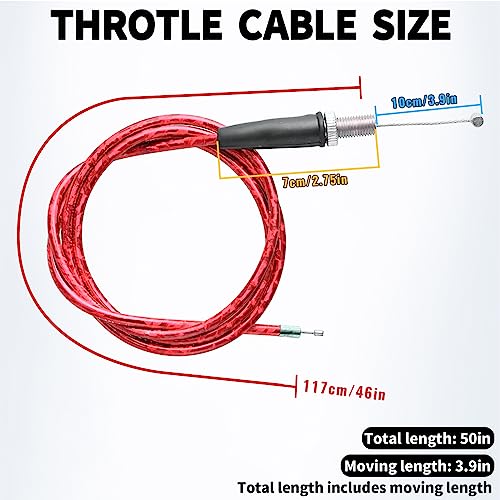 Mini cabo de acelerador de bicicleta 127 cm de aço flexível núcleo interno sobreposta filme laser co