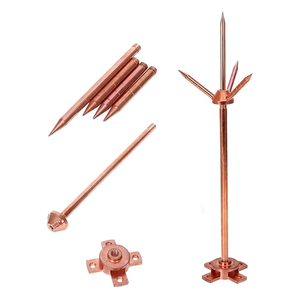 Kit de protection contre les surtensions tripolaire en cuivre pour toit de maison