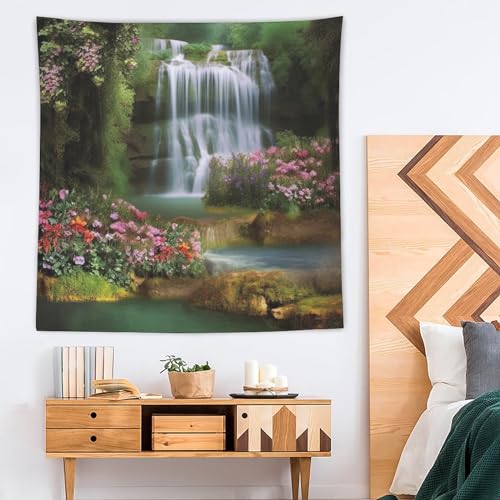 Couverture murale amusante cascade et fleurs pour une ambiance joyeuse - 3