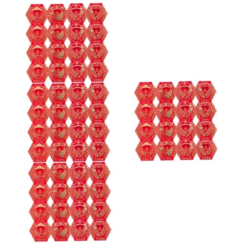 Enveloppe rouge de la richesse NUOBESTY paquet de 64 pièces pour argent du Nouvel An chinois