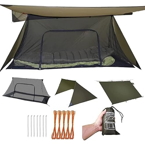 Onewind Shelter Set Includs Shelter Bugnet and Tent Footprint, Modular Tent for Camping Hiking Backpacking