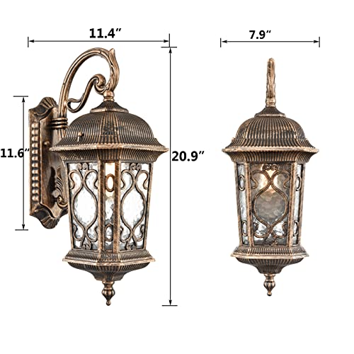 Axiland Outdoor Wall Lights Waterproof Outside Porch Light Water Glass Exterior Wall Sconces For Garage Porch Doorway #TOP4