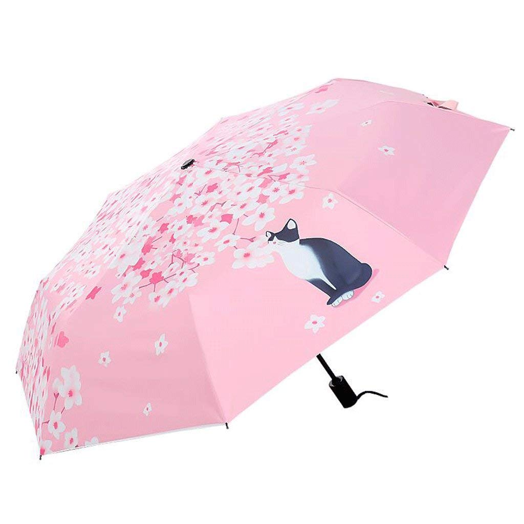 Parapluie automatique pliant noir de taille compacte pour homme et femme