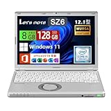 【整備済み品】パナソニック(Panasonic) 超軽量 ノートパソコン Let's note CF-SZ6 12.1インチ(FHD) ノートPC/第7世代 Intel Core i3-7100U＠2.4GHz/メモリ8GB/高速ストレージ SSD/WEBカメラ/WIFI/HDMI/VGA/Win11&MS Office 2019搭載 (メモリ：8GB／SSD：128GB)