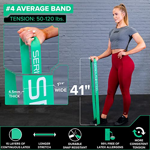 Image of SERIOUS STEEL FITNESS Assisted 41 inch Pull-Up Band, Resistance & Stretch, Powerlifting & Pull-up Assist Loop (Single Band)