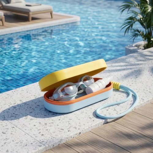 Image of First Lens Swim Goggles Case for Swimming Goggles & Eyeglasses - Yellow - SA01