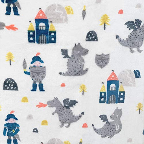 Cobertor Infantil Donna Laço Kids Plush Print com Sherpa Knight