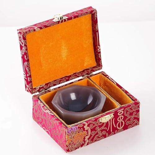 Natural Agate Mortar and Pestle Set - Durable Grinding Bowl with Deep Interior, 7.2-7.5 Hardness for Efficient Mixing & Lab Use, Perfect for Herbs & Spices