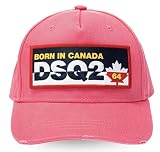 DSQUARED2 Leaf 64 oversize czapka z daszkiem z logo, Rosa, jeden rozmiar