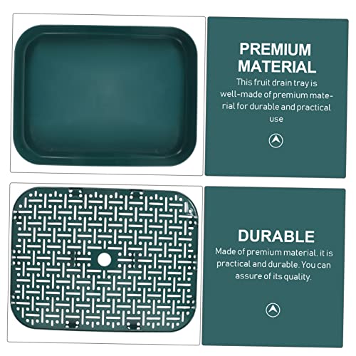 Hemoton Teacup Draining Tray Fruit Trays Teacup Set Condiment Serving Tray Dish Drying Trays Dish Drain Board Kitchen Tea Pot Tray Detachable Drain Tray Multi-Function Draining Tray Green #TOP2