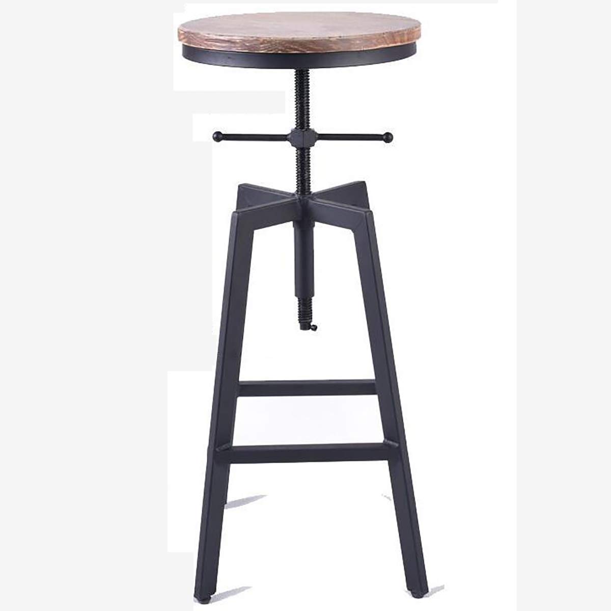 Industrial Style Creative Solid Wood Bar Stool,High Dining Stools,Liftable Breakfast Bar Chairs for Kitchen Counter,A