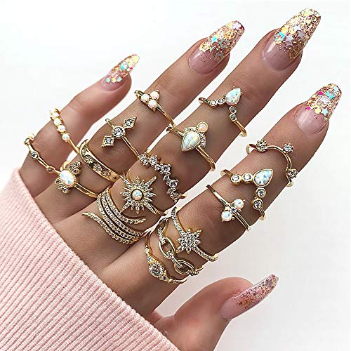 YOOESTORES82 Gold Boho Ring Sets Stackable Knuckle Ring Vintage Snake Finger Rings Set Stacking Joint Midi Trendy Rings Sets for Women2