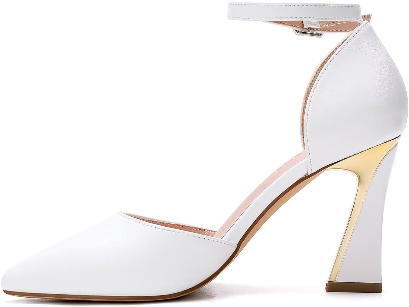 QKL Women's Closed Toe Pointed Heels Pumps - Image 6