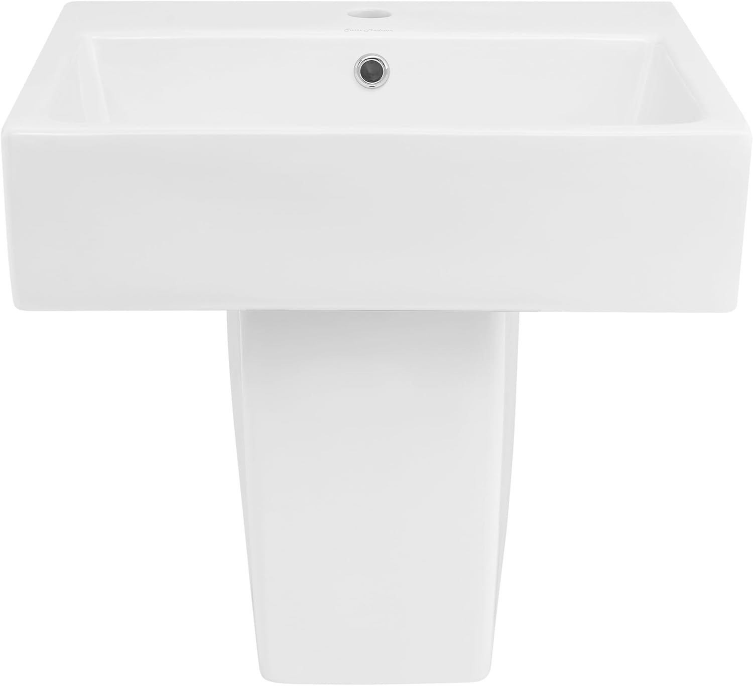 White Ceramic 21" Wall-Mount Bathroom Sink