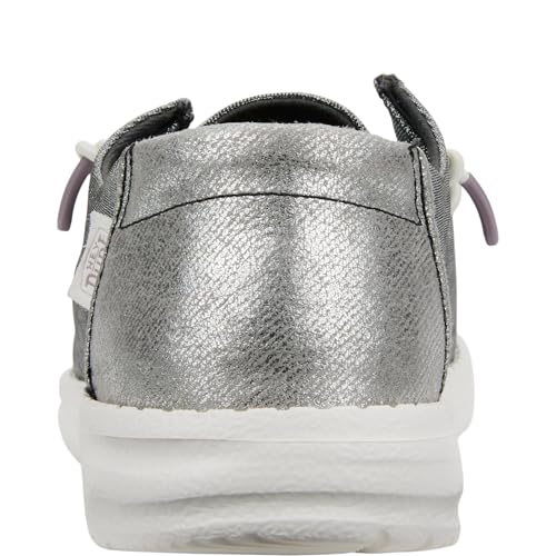 Image of HEYDUDE Women's Wendy Metallic Sparkle Slip On Shoes | Stylish Fashion Loafers for Women | Lightweight & Comfortable