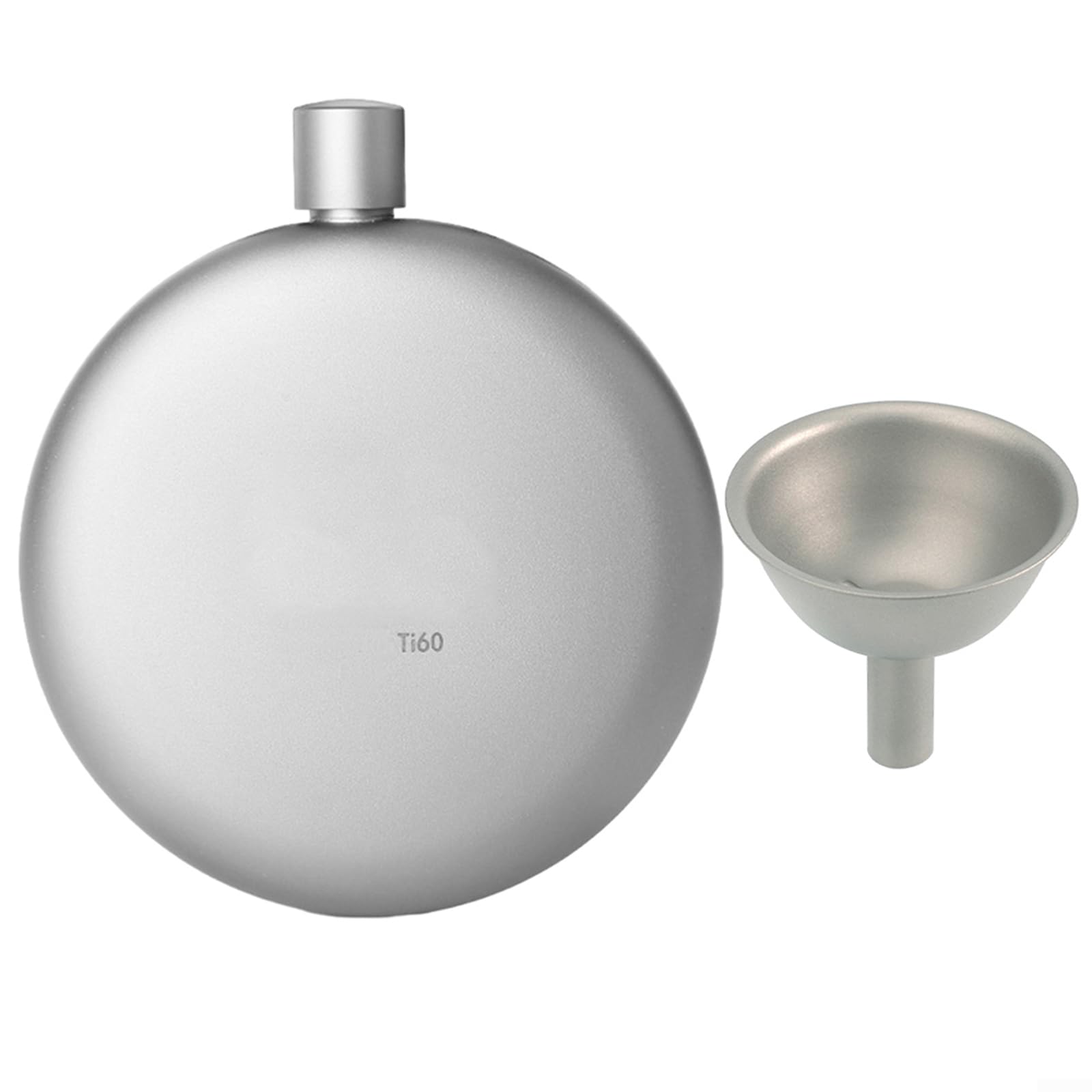 170ml Capacity Hip Flask Ti60 Portable Hip Flask With Refill Funnel for Camping Backpacking Traveling