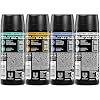 AXE Aluminum-Free Deodorant Body Spray Variety 8-Pack (Apollo, Phoenix, Black, Dark Temptation) 48H High-Definition Scent & Odor Protection, 2.9 Oz Ea
