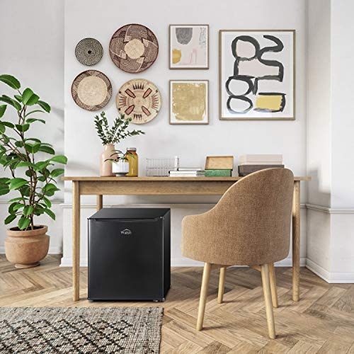 Walsh Compact Refrigerator, Single Door Mini Fridge, Energy Efficient, Adjustable Mechanical Thermostat With Chiller, Reversible Doors And Leveling Front Legs, 1.7 Cu Ft., Black #TOP2
