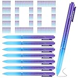 Jetec 100 Pcs Suicide Prevention Awareness Ribbon Pens Bulk Black Ink Retractable Fine Tip Pens with Gradient Color Barrel Ballpoint Pens for Charity Volunteers Activity