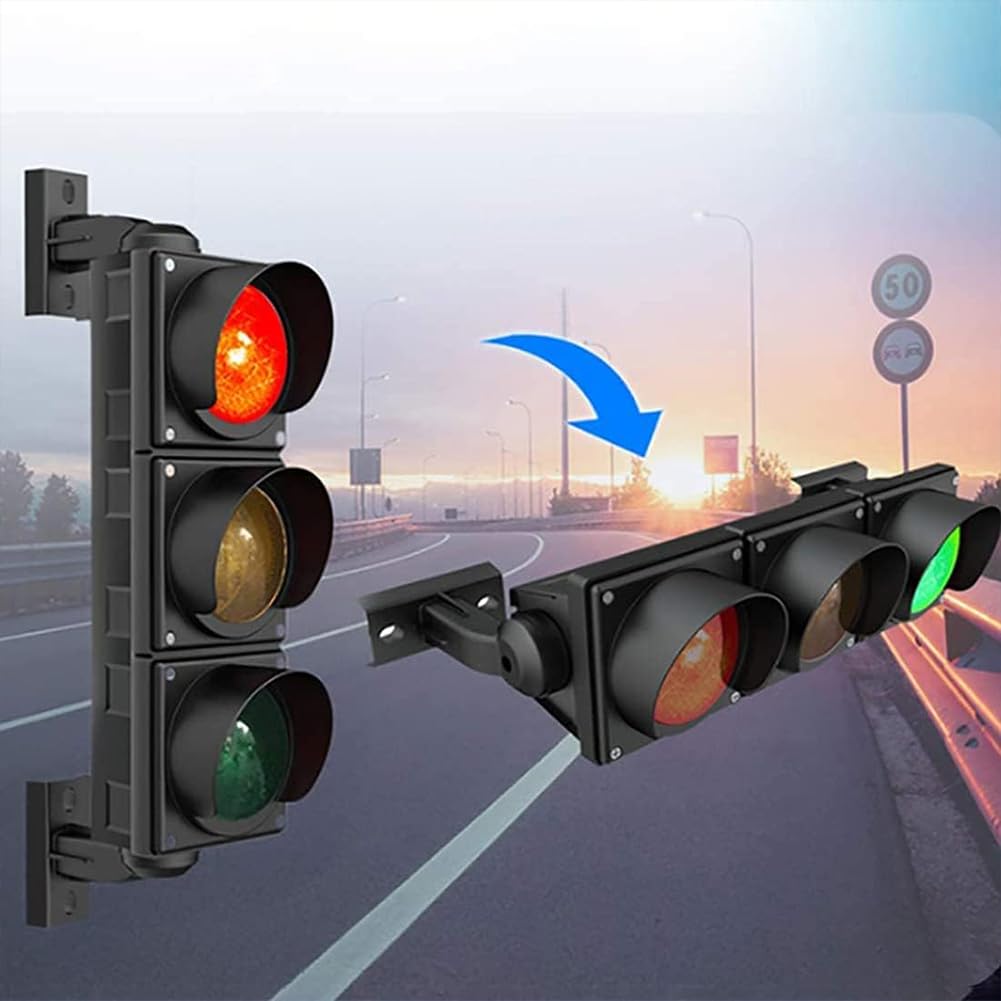 Semaforo Industriale A LED Con Telecomando - Lampada da Parete per Segnali di Sicurezza Stradale, 3 Segnali Stradali