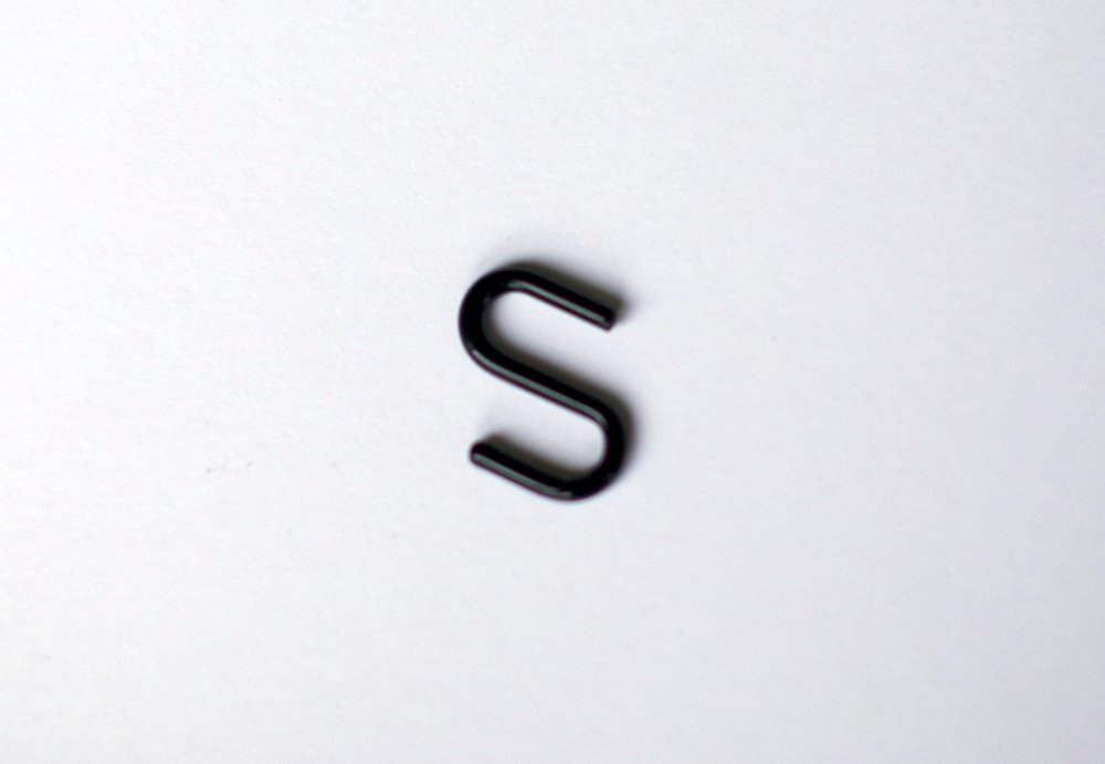 S Hooks Accessory for BelleDangles Jewelry Organizers (10 Pack) Black