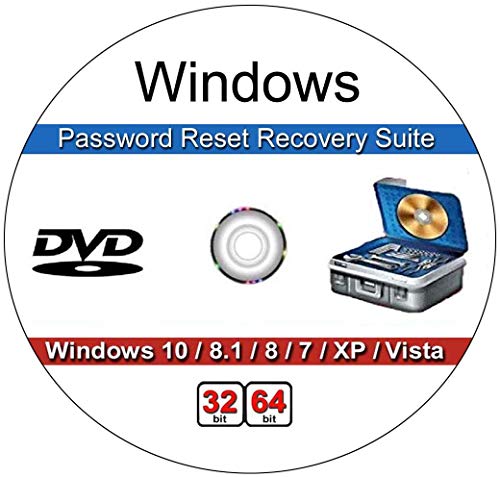 9th & Vine Password Recovery Reset CD Compatible With Windows Versions,10, 8.1, 7, XP and Vista in 32 64 Bit. No Internet Connection Required. Reset Lost Password