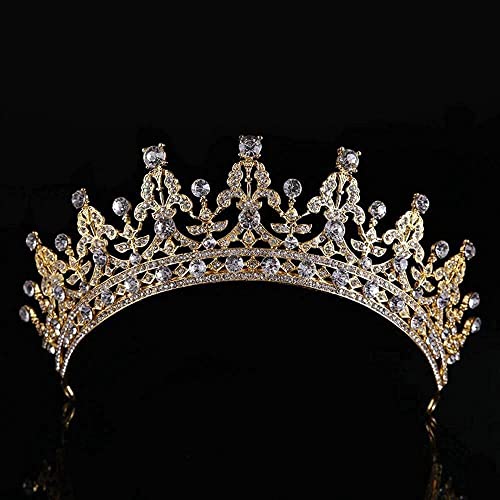 Tiara de reina estable que no pesa para peinados de novia con pedrería