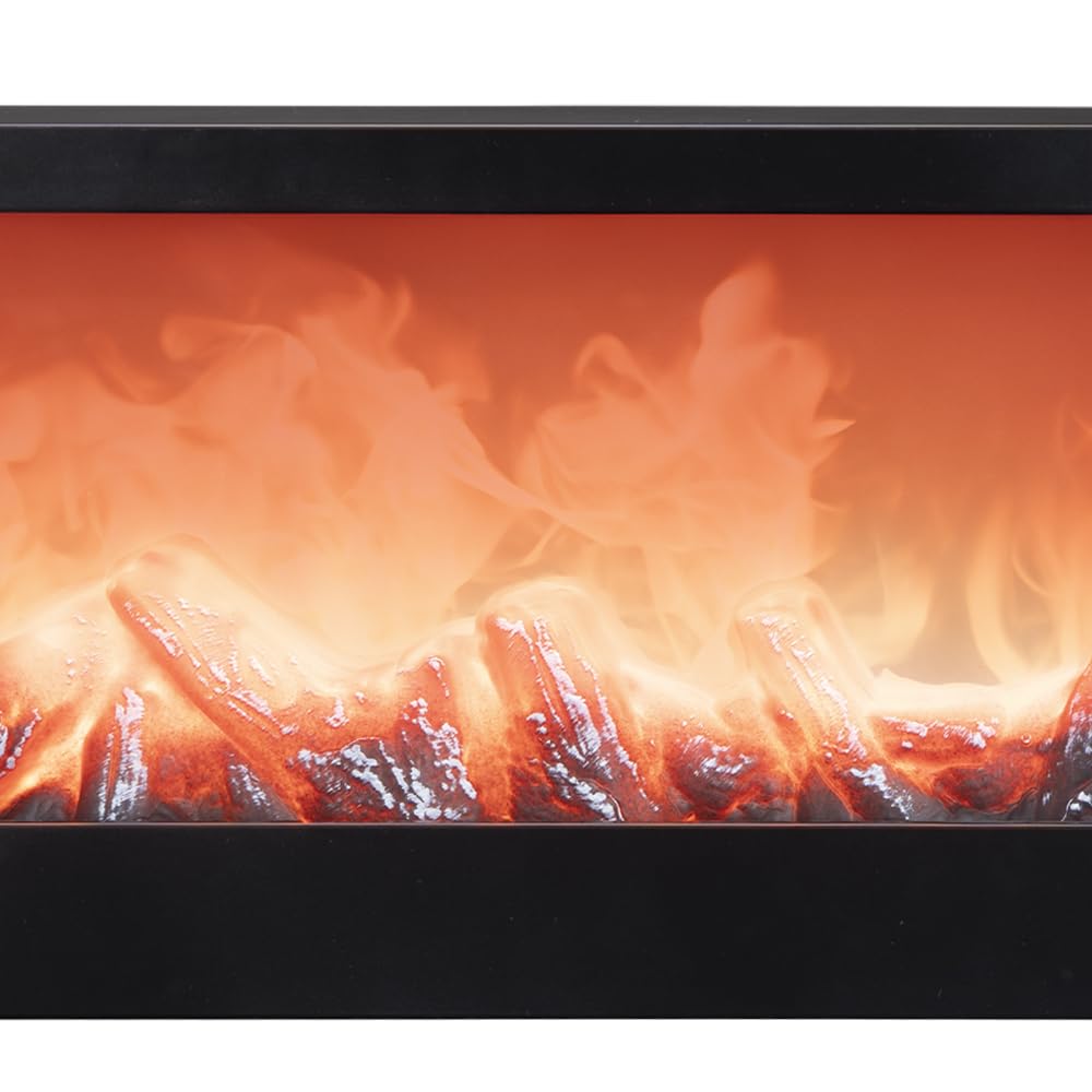 Ideen mit Herz Camino decorativo LED - Funzionamento a batteria - Nessun riscaldamento - Effetto fuoco / fiamma realistico - 45 x 10 x 20 cm con funzione timer (6 ore accesa, 18 ore spenta)