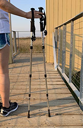 Mount Plus Mp-Hike4 Women Mountain Tech Aluminum Adjustable Trekking Poles | Lightweight Quick Lock Walking Or Hiking Stick - 2 Set (4 Poles) #TOP3