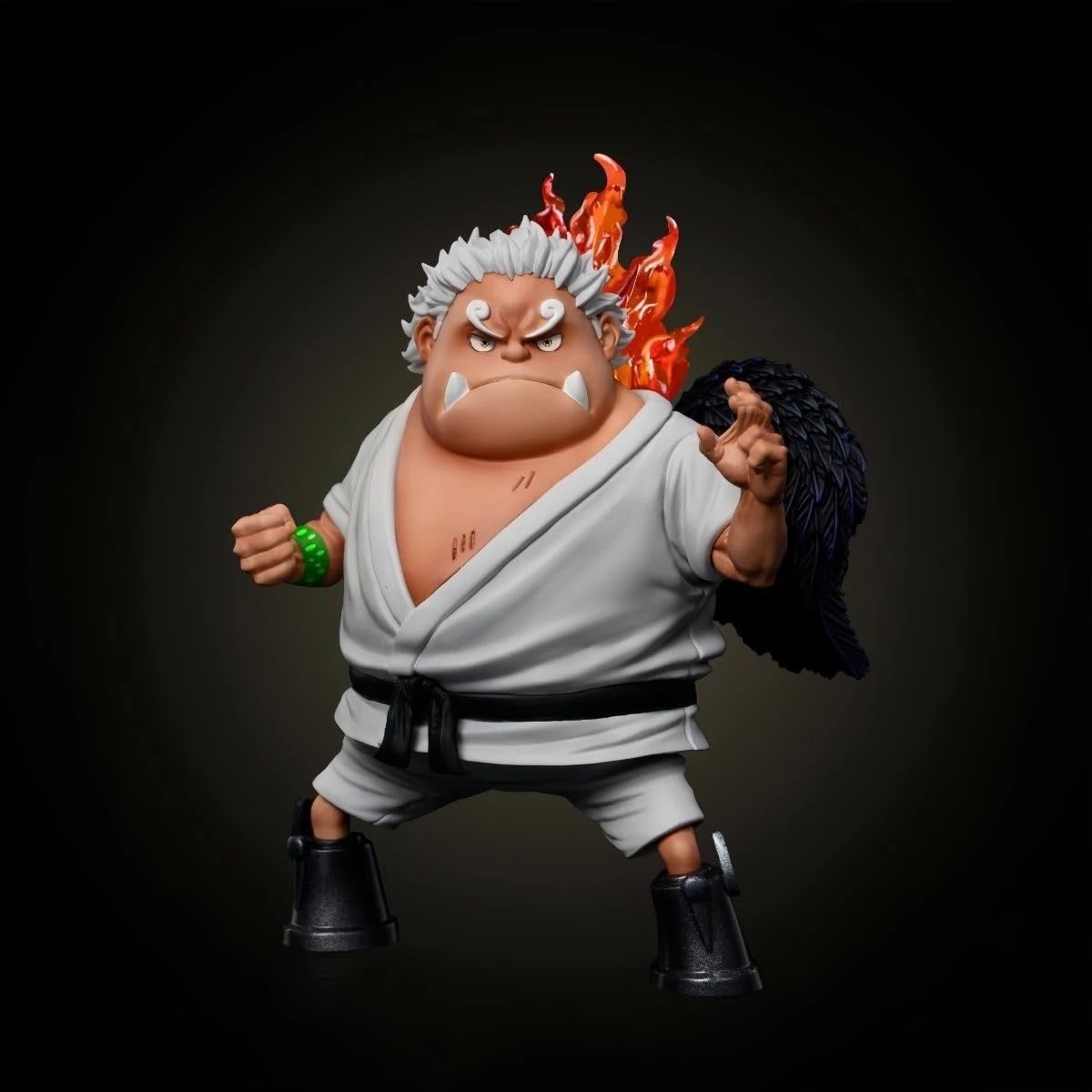 Anime One Piece Seraphim Figurine Set  16cm S-Hawk, S-Snake, S-Shark & S-Strawhat (Mihawk, Hancock, Jinbei & Luffy Clones) Collectible Statues for Anime & Manga Fans (S-Shark (Jinbei))