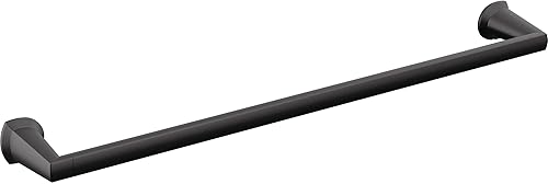 Delta Galeon - Toallero de 24 pulgadas para baño, color negro mate, toallero de pared para baño, toallero de pared para montaje en pared, 77224-BL