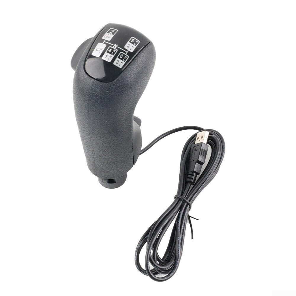 Pommeau de levier de vitesse USB pour Logitech G923 & G29 & G27 & G25 TH8A, haut-bas pour ETS2 pour ATS pour simulateur de camion Scania, accessoire de jeu de course en plastique, noir