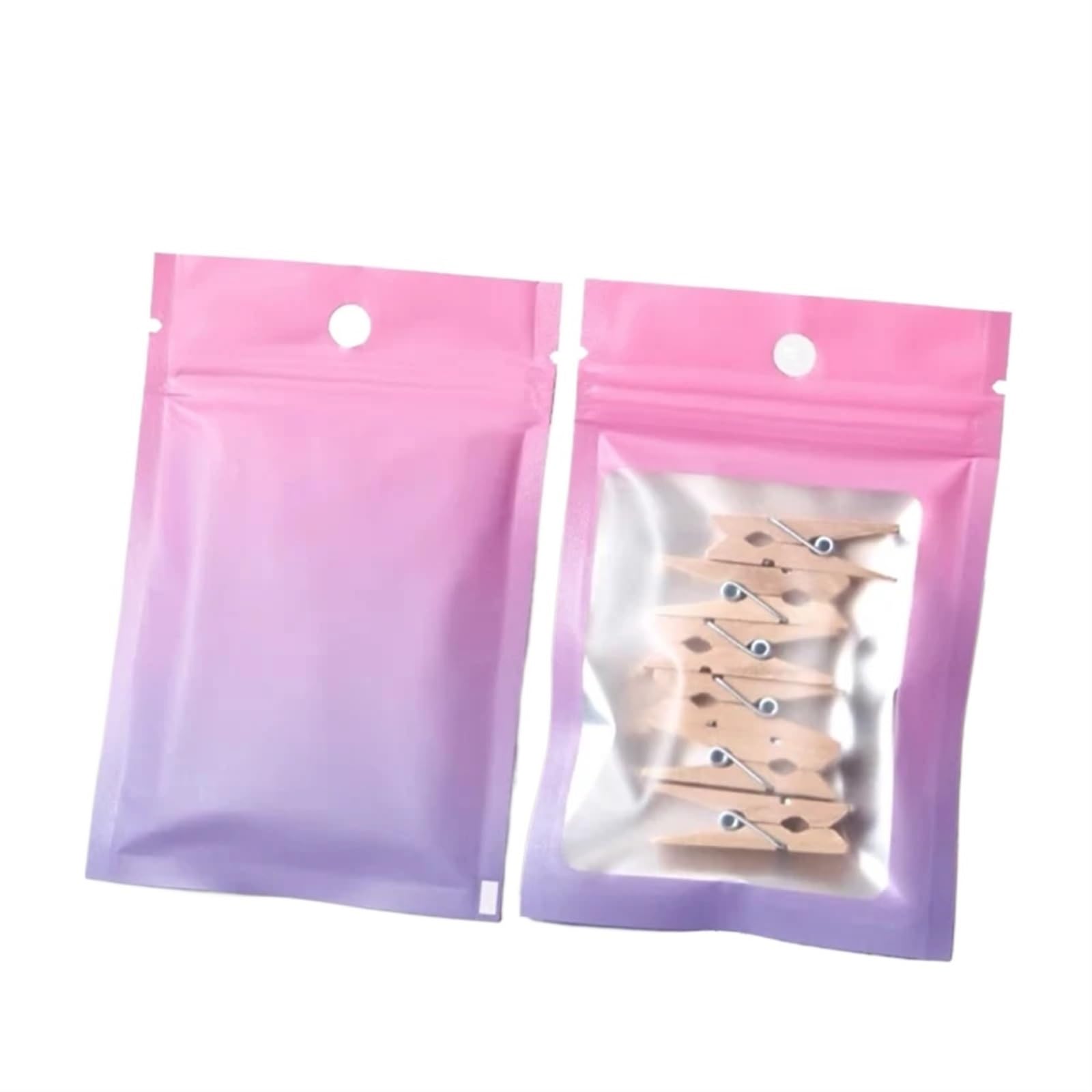 sacchetti con chiusura a zip, Confezione da 50 sacchetti con chiusura lampo in alluminio for alimenti, multicolore, varie misure(Blue,12x18cm)