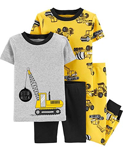Pyjama Carter's en coton pour bébé garçon et fille de 12 mois ensemble jaune 4 pièces