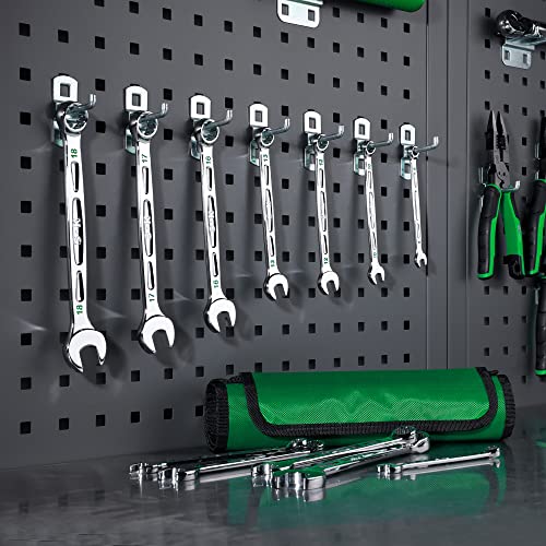 Sk Combination Wrench Set, Metric 8 To 19Mm, 12-Piece, Superkrome® Finish, Preminum Cr-V Construction, With Rolling Pouch #TOP6