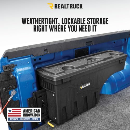 Image of UnderCover SwingCase Truck Bed Storage Box | SC400P | Fits 2007 - 2021 Toyota Tundra Passenger Side,Black